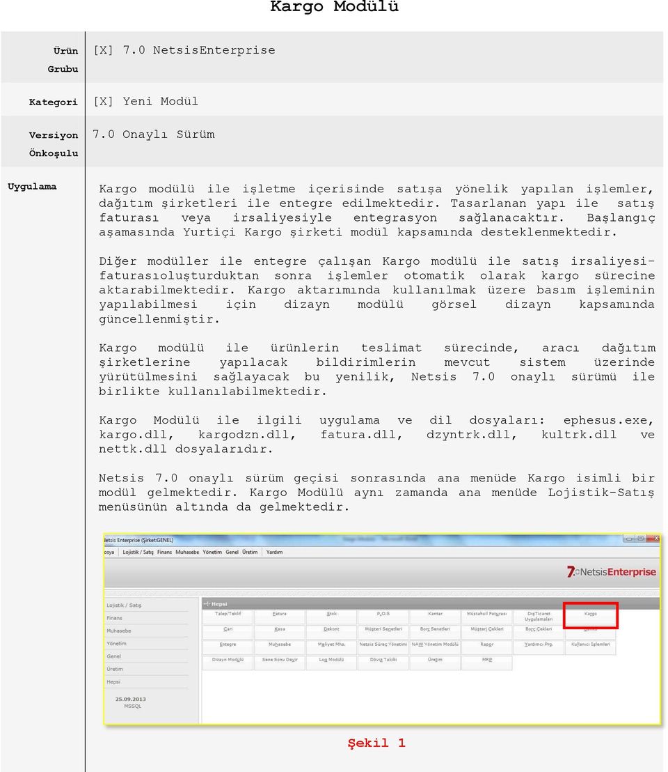 Tasarlanan yapı ile satış faturası veya irsaliyesiyle entegrasyon sağlanacaktır. Başlangıç aşamasında Yurtiçi Kargo şirketi modül kapsamında desteklenmektedir.