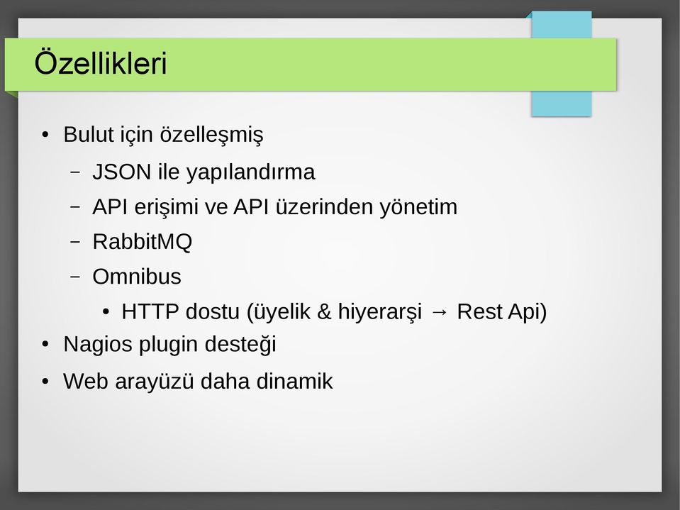 RabbitMQ Omnibus HTTP dostu (üyelik & hiyerarşi