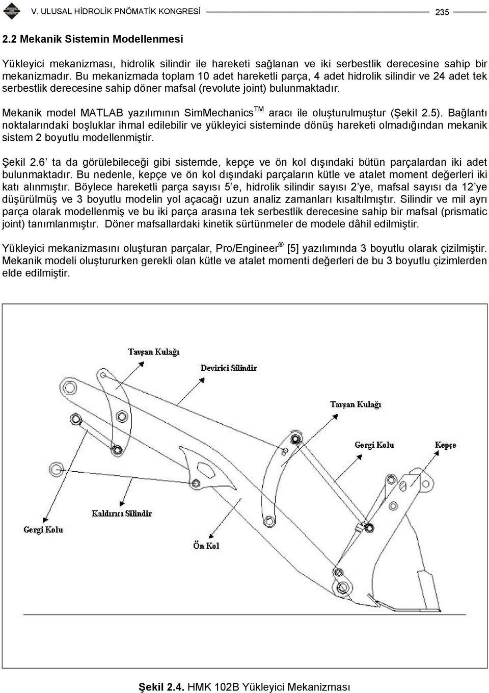 Mekanik model MATLAB yazılımının SimMechanics TM aracı ile oluşturulmuştur (Şekil 2.5).