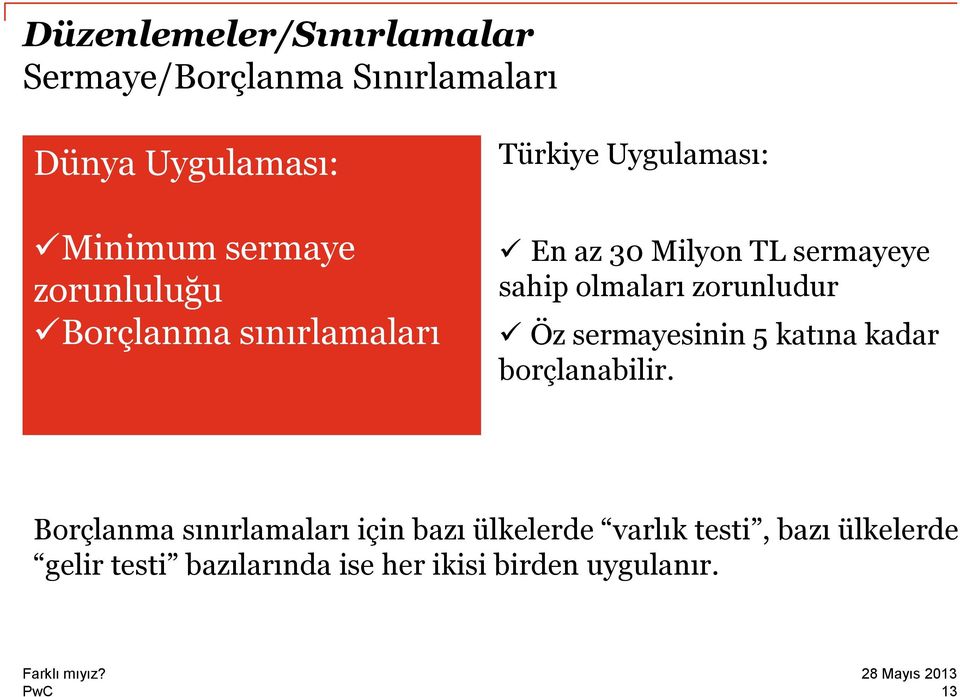 olmaları zorunludur Öz sermayesinin 5 katına kadar borçlanabilir.