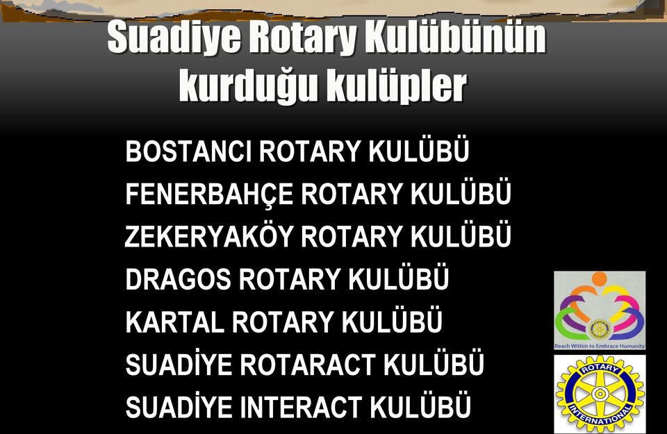 ROTARY KULÜBÜ DRAGOS ROTARY KULÜBÜ KARTAL ROTARY