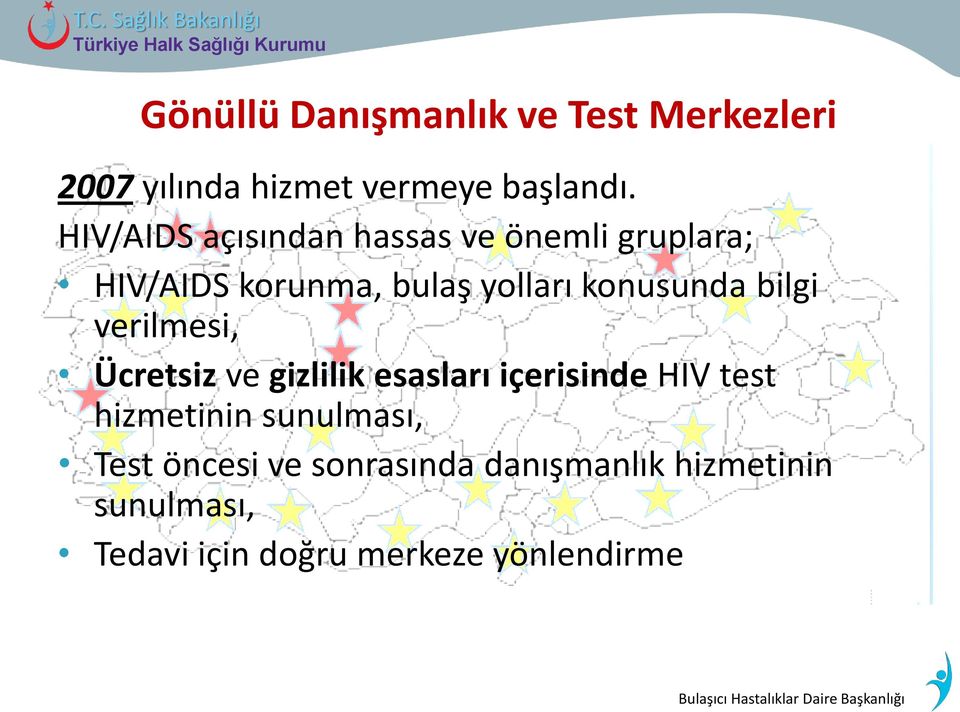 bilgi verilmesi, Ücretsiz ve gizlilik esasları içerisinde HIV test hizmetinin