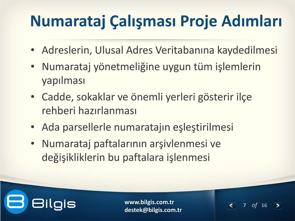 Cadde, sokaklar ve önemli yerleri gösterir ilçe rehberi hazırlanması Ada parsellerle