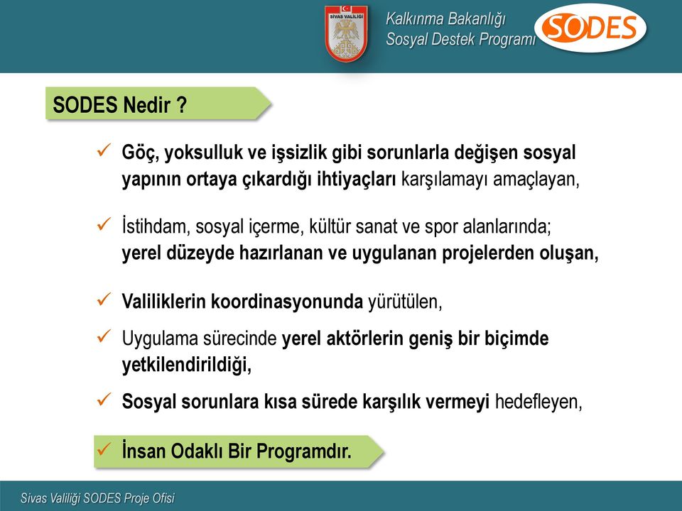 amaçlayan, İstihdam, sosyal içerme, kültür sanat ve spor alanlarında; yerel düzeyde hazırlanan ve uygulanan