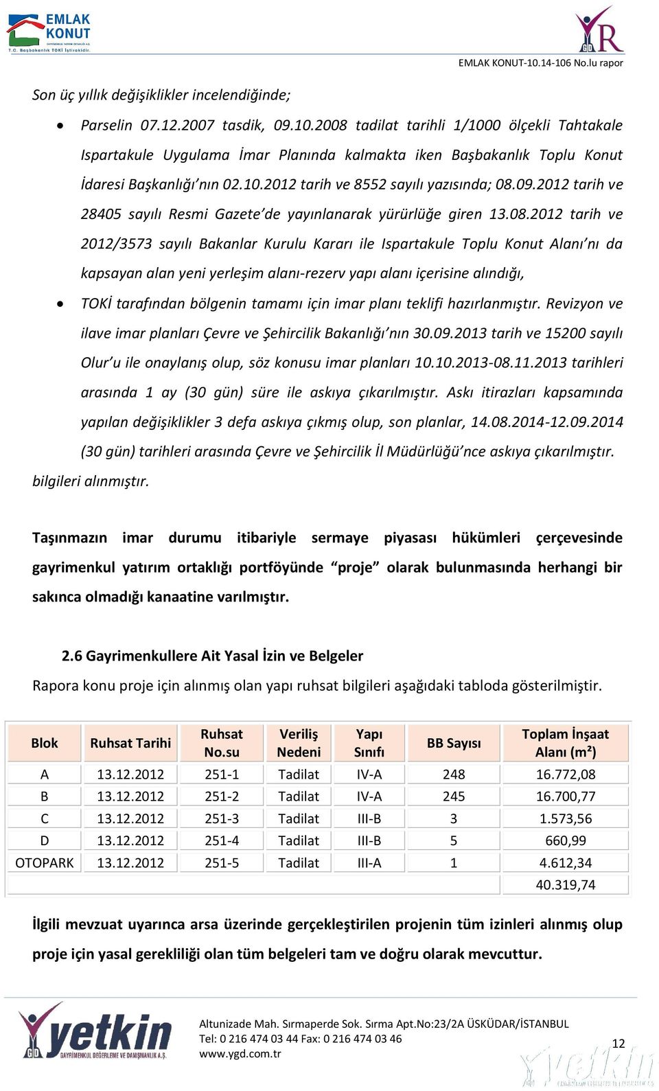 2012 tarih ve 28405 sayılı Resmi Gazete de yayınlanarak yürürlüğe giren 13.08.