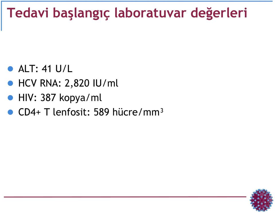 RNA: 2,820 IU/ml HIV: 387