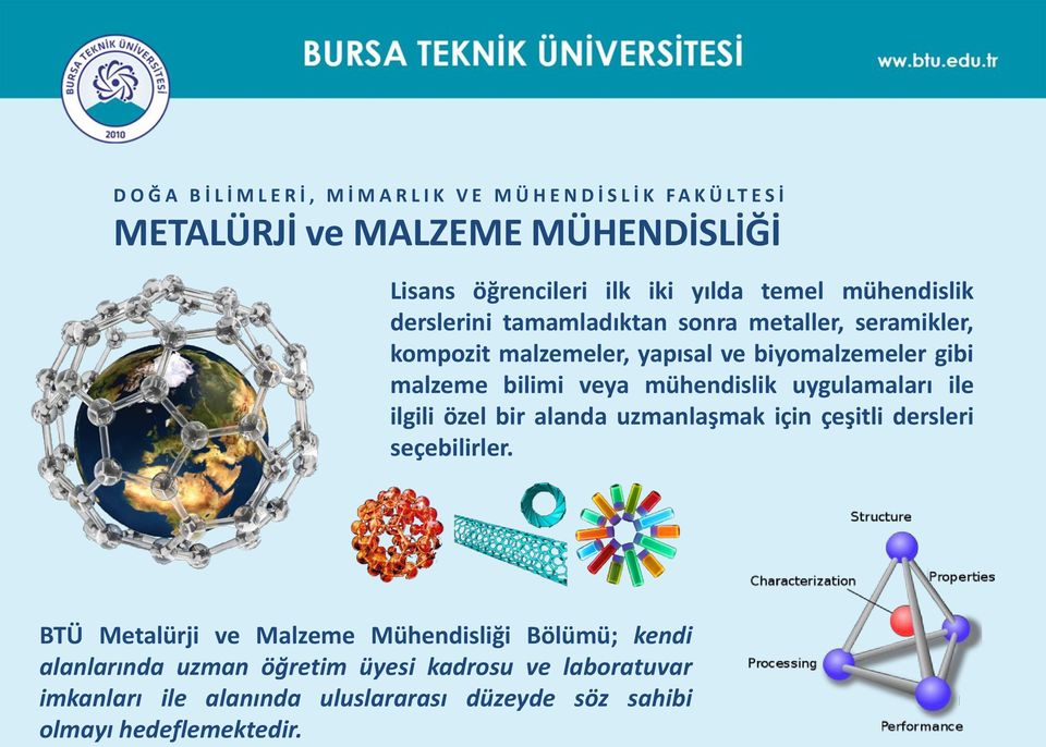 bilimi veya mühendislik uygulamaları ile ilgili özel bir alanda uzmanlaşmak için çeşitli dersleri seçebilirler.