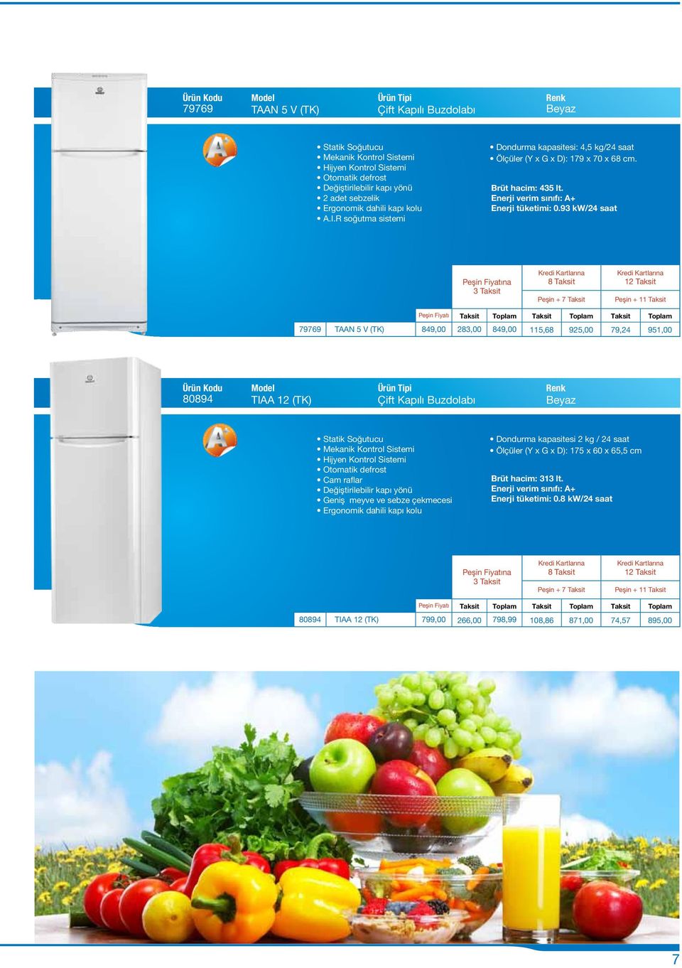 93 kw/24 saat 79769 TAAN 5 V (TK) 849,00 283,00 849,00 115,68 925,00 79,24 951,00 80894 TIAA 12 (TK) Çift Kapılı Buzdolabı Beyaz Statik Soğutucu Mekanik Kontrol Sistemi Hijyen Kontrol Sistemi