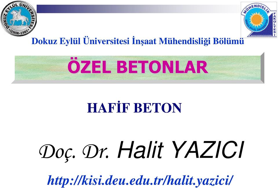 HAFĐF BETON Doç. Dr.