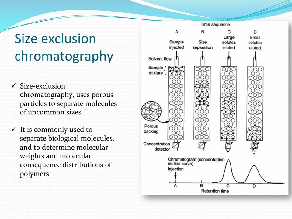 ü It is commonly used to separate biological molecules, and to