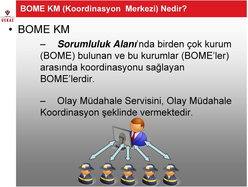 ve bu kurumlar (BOME ler) arasında koordinasyonu sağlayan