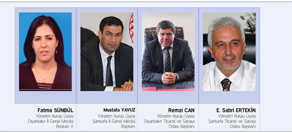 Üyesi Yönetim Kurulu Üyesi Diyarbak r il Genel Meclisi anl urfa il