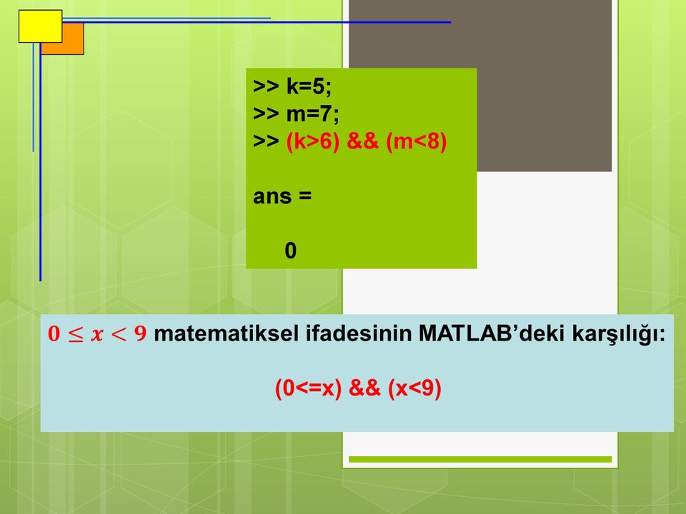 (k>6) &&