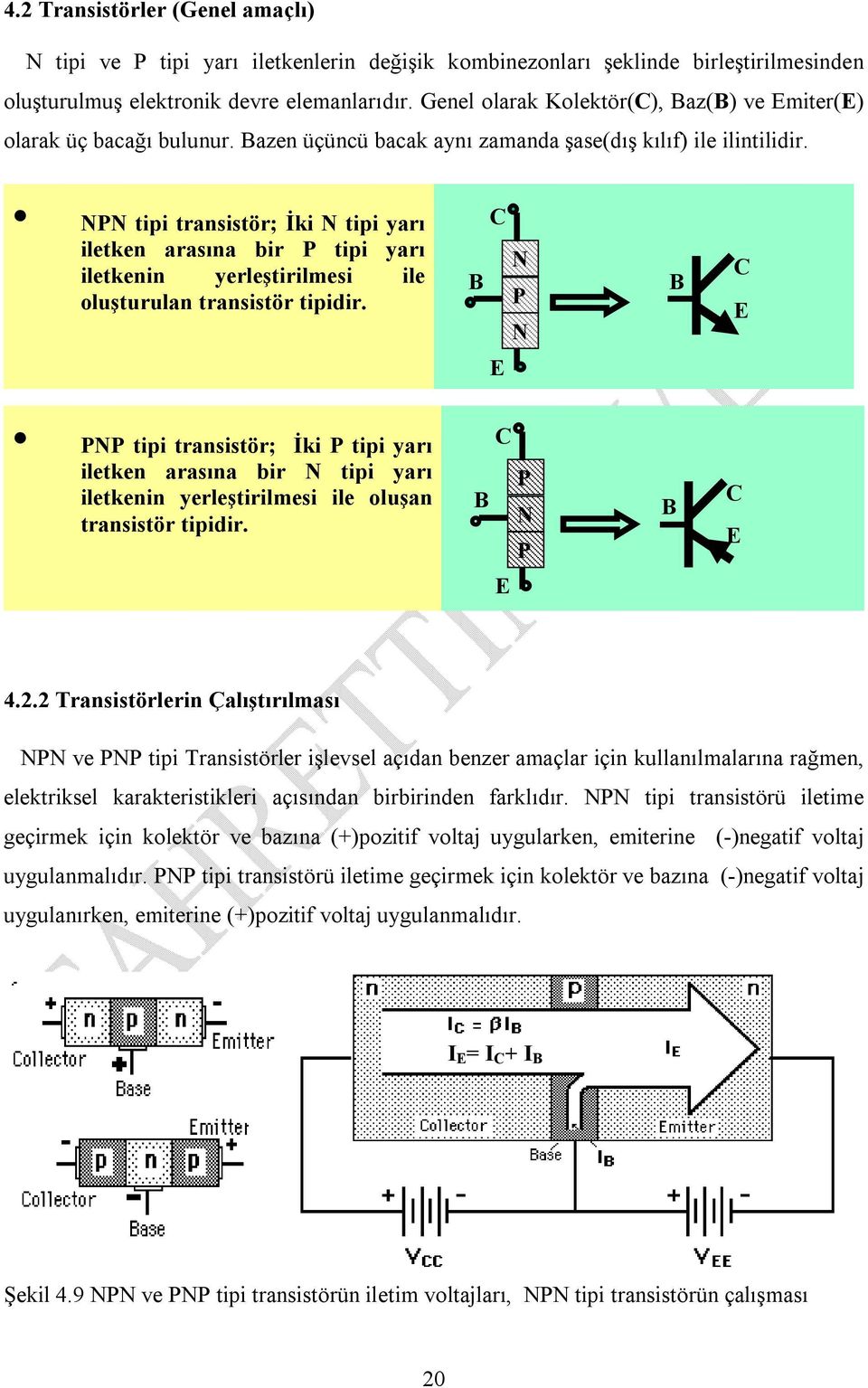 P tipi transistör; İki tipi yarı iletken arasına bir P tipi yarı iletkenin yerleştirilmesi ile oluşturulan transistör tipidir.