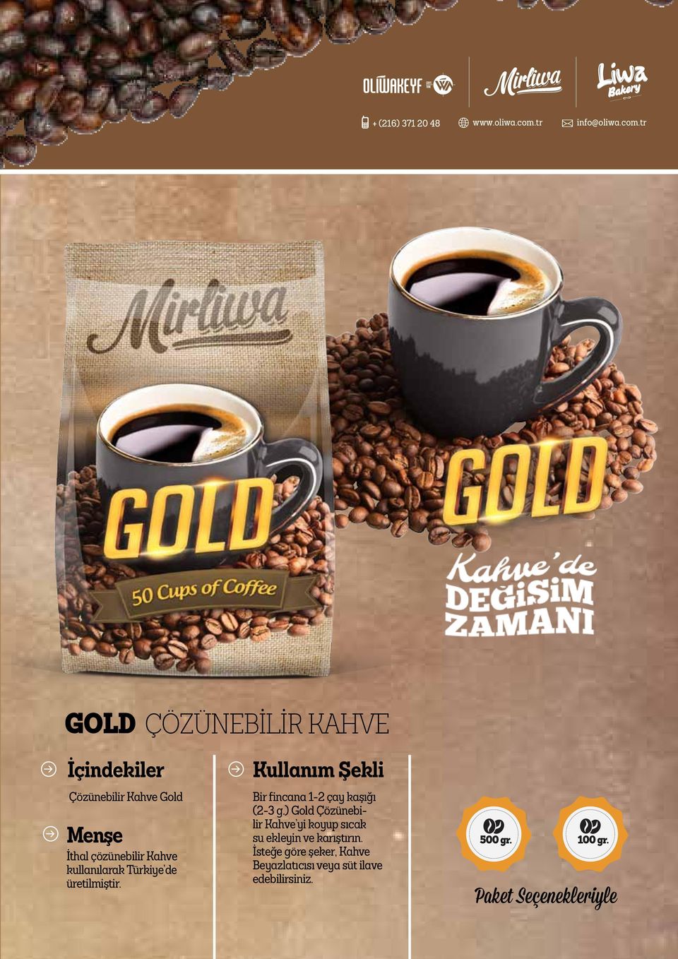 tr GOLD ÇÖZÜNEBİLİR KAHVE Çözünebilir Kahve Gold İthal çözünebilir Kahve Bir