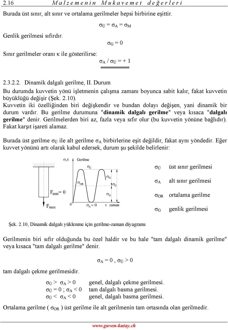 Durum Bu durumda kuvvetin yönü işletmenin çalışma zamanı boyunca sabit kalır, fakat kuvvetin büyüklüğü değişir (Şek..0).