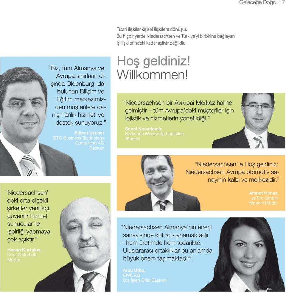 Bülent Uzuner BTC Business Technology Consulting AG, Başkan Hoş geldiniz! Willkommen!