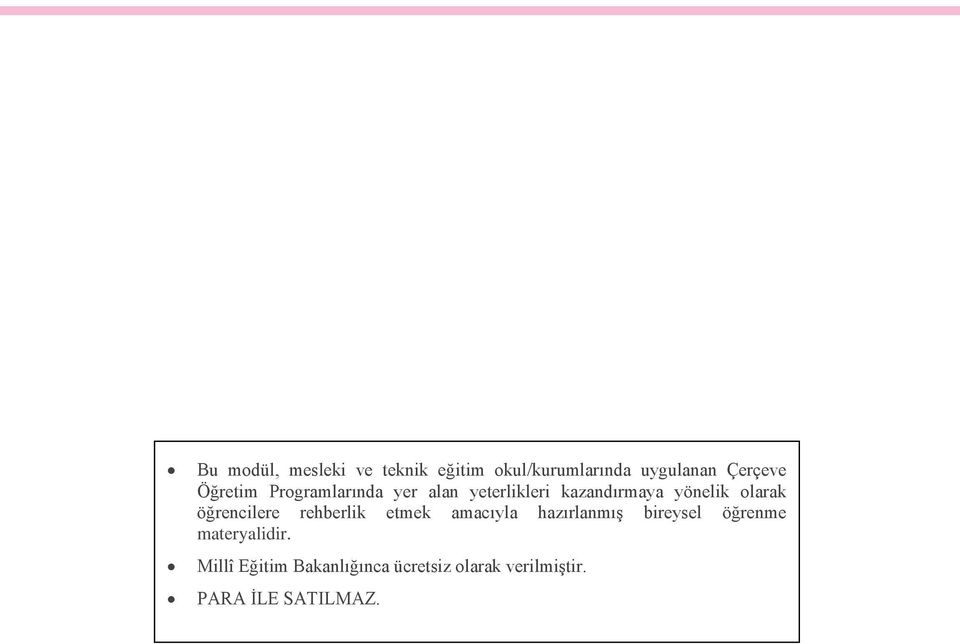 yönelik olarak öğrencilere rehberlik etmek amacıyla hazırlanmış bireysel