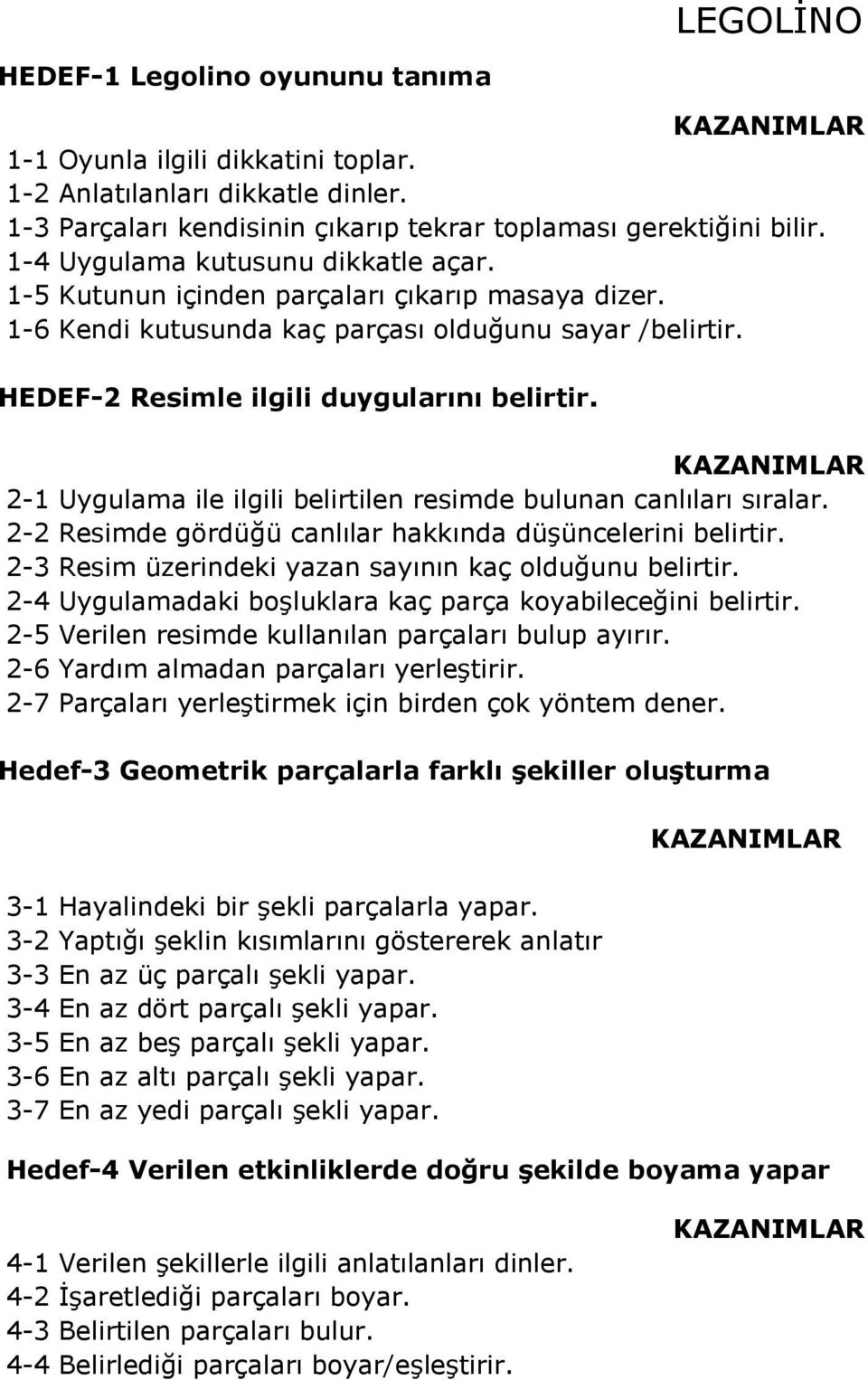 2-1 Uygulama ile ilgili belirtilen resimde bulunan canlıları sıralar. 2-2 Resimde gördüğü canlılar hakkında düşüncelerini belirtir. 2-3 Resim üzerindeki yazan sayının kaç olduğunu belirtir.