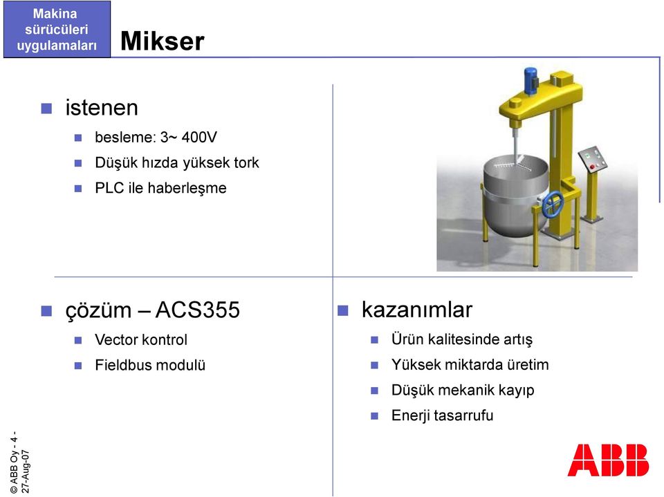 modulü Ürün kalitesinde artış Yüksek miktarda