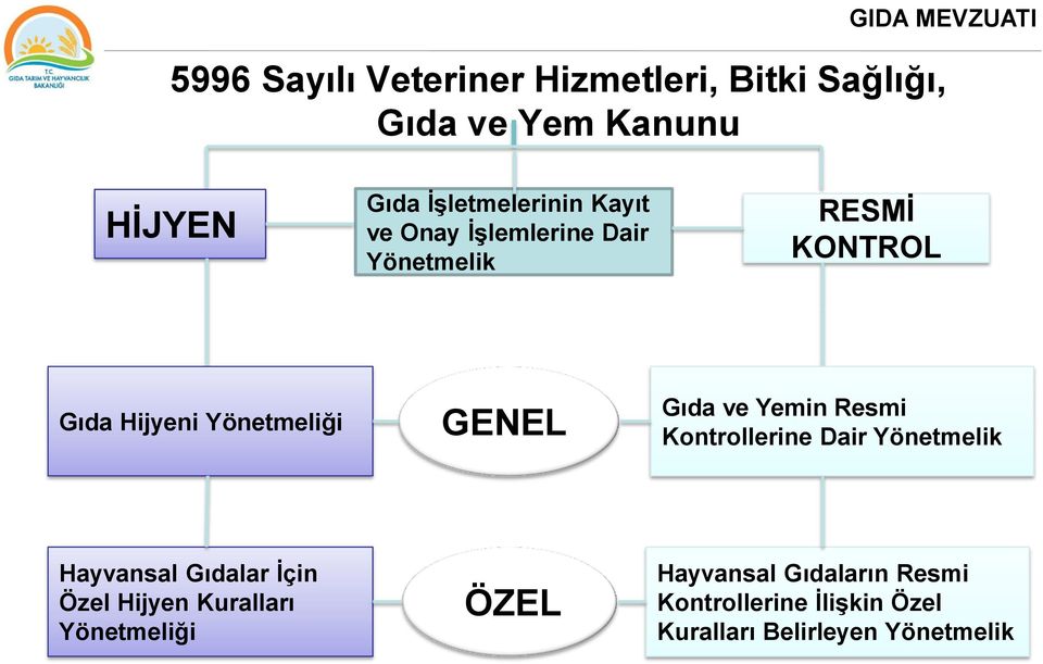 Yönetmeliği GENEL Bakanlık Gıda ve Yemin Resmi Kontrollerine Dair Yönetmelik Hayvansal Gıdalar İçin Özel