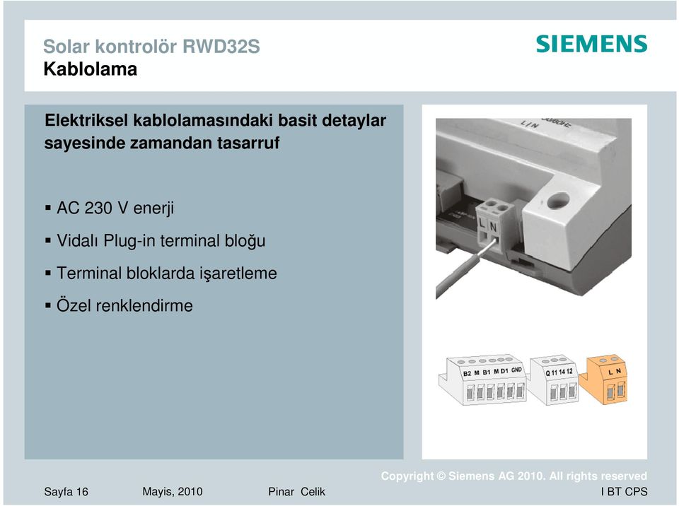 enerji Vidalı Plug-in terminal bloğu Terminal