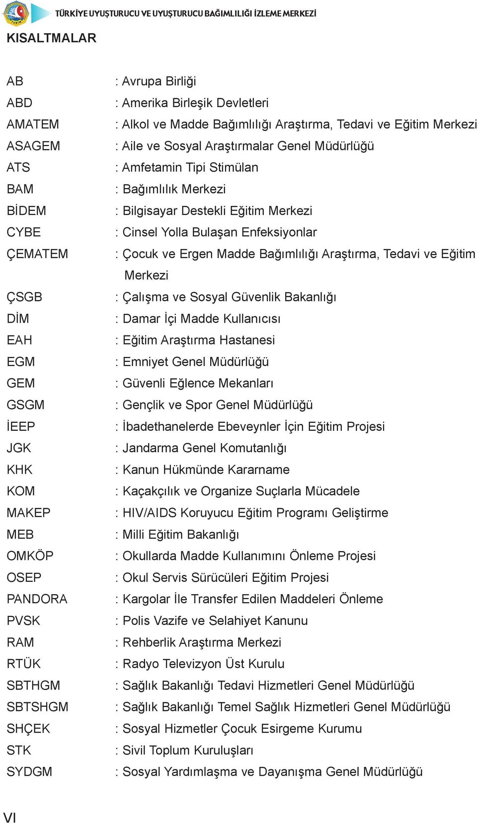 Amfetamin Tipi Stimülan : Bağımlılık Merkezi : Bilgisayar Destekli Eğitim Merkezi : Cinsel Yolla Bulaşan Enfeksiyonlar : Çocuk ve Ergen Madde Bağımlılığı Araştırma, Tedavi ve Eğitim Merkezi : Çalışma