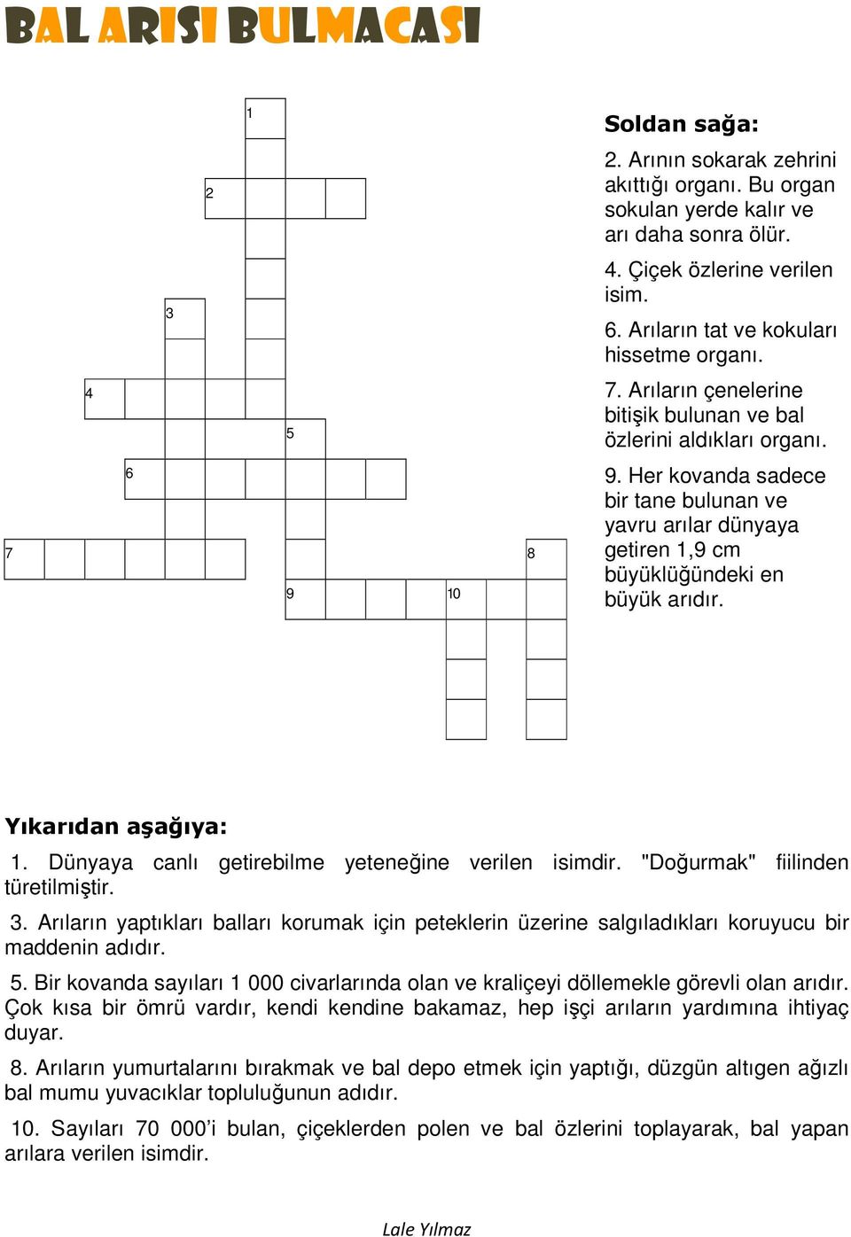 Yıkarıdan aşağıya: 1. Dünyaya canlı getirebilme yeteneğine verilen isimdir. "Doğurmak" fiilinden türetilmiştir. 3.