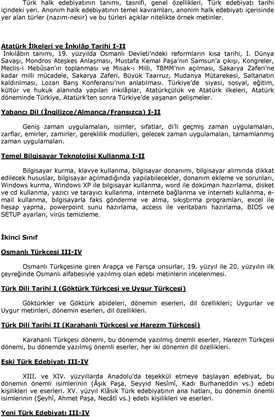Atatürk İlkeleri ve İnkılâp Tarihi I-II İnkılâbın tanımı, 19. yüzyılda Osmanlı Devleti'ndeki reformların kısa tarihi, I.