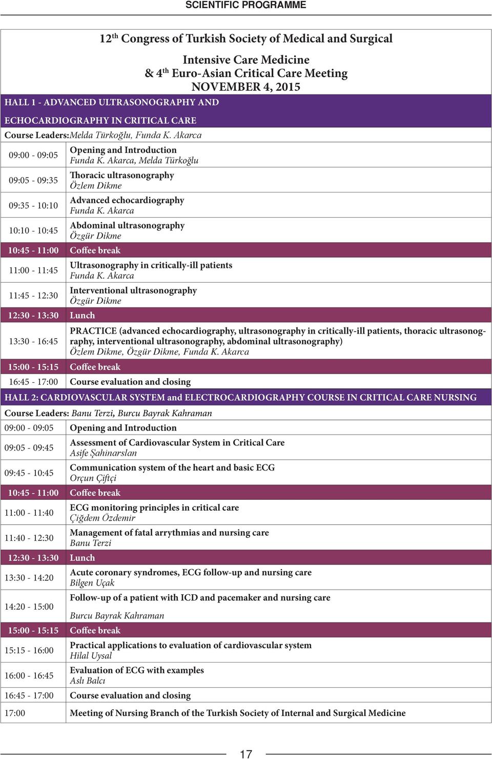 Akarca, Melda Türkoğlu Thoracic ultrasonography Özlem Dikme Advanced echocardiography Funda K.