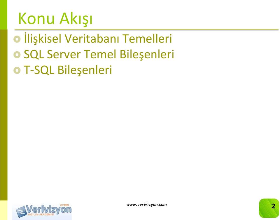 SQL Server Temel
