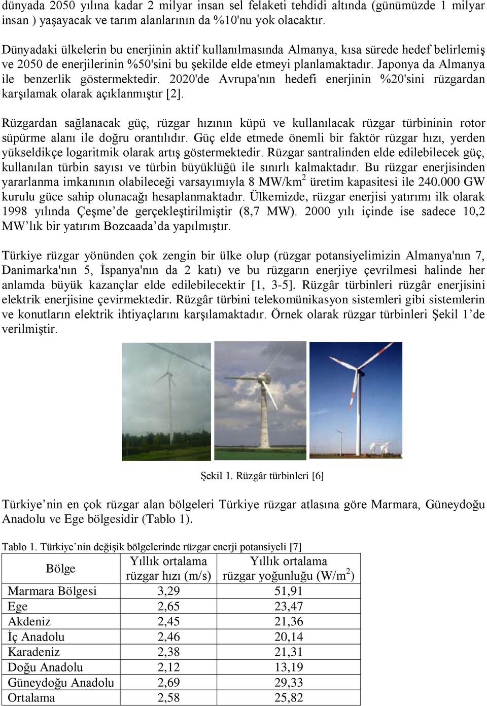 Japonya da Almanya ile benzerlik göstermektedir. 2020'de Avrupa'nın hedefi enerjinin %20'sini rüzgardan karşılamak olarak açıklanmıştır [2].