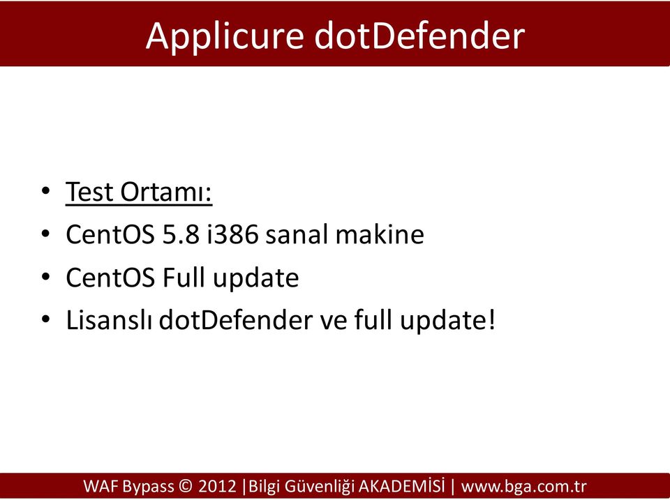 8 i386 sanal makine CentOS