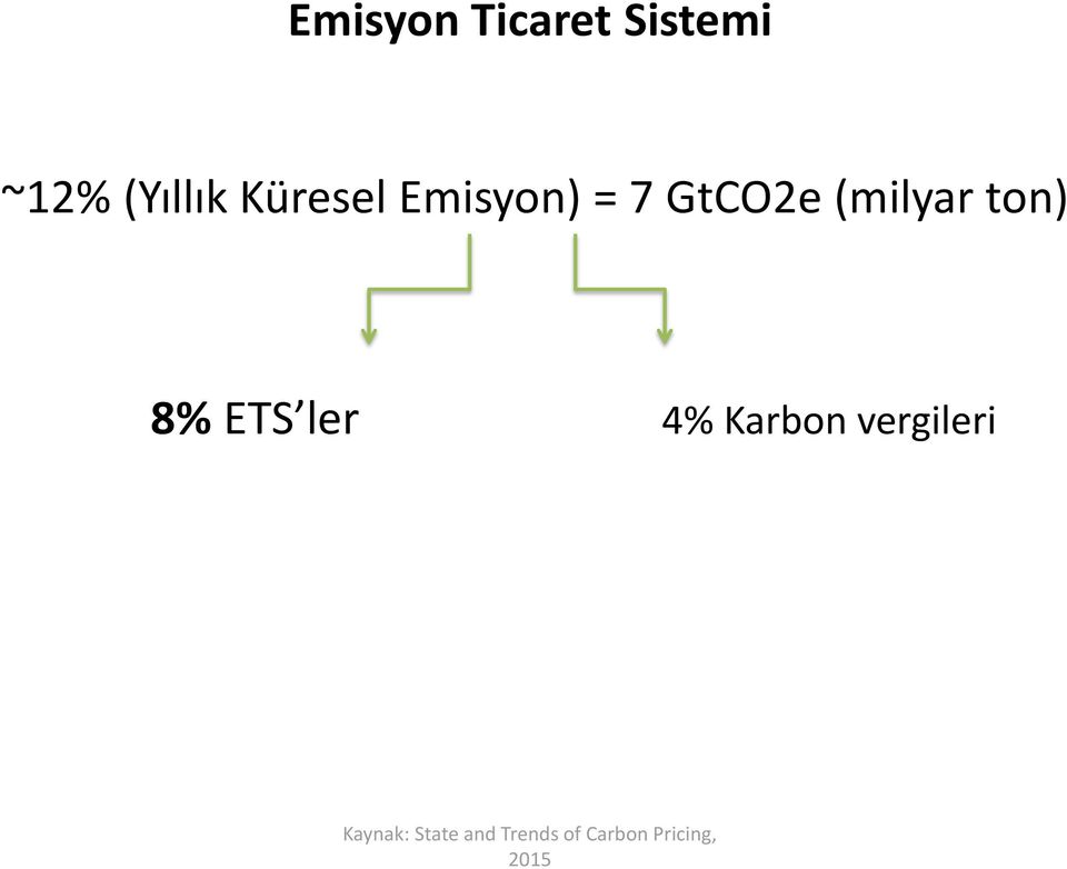 ton) 8% ETS ler 4% Karbon vergileri