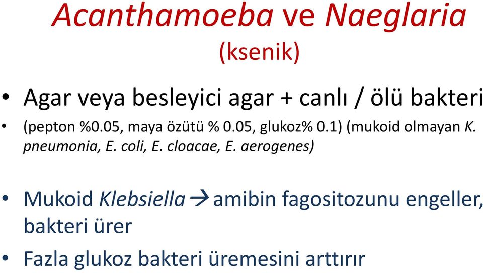 pneumonia, E. coli, E. cloacae, E.