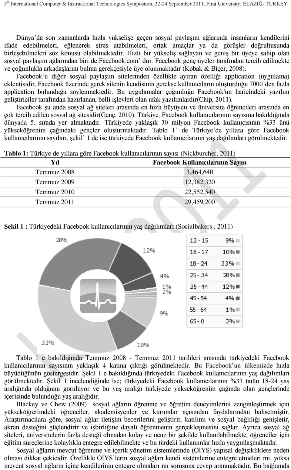 Facebook genç üyeler tarafından tercih edilmekte ve çoğunlukla arkadaşlarını bulma gerekçesiyle üye olunmaktadır (Kobak & Biçer, 2008).