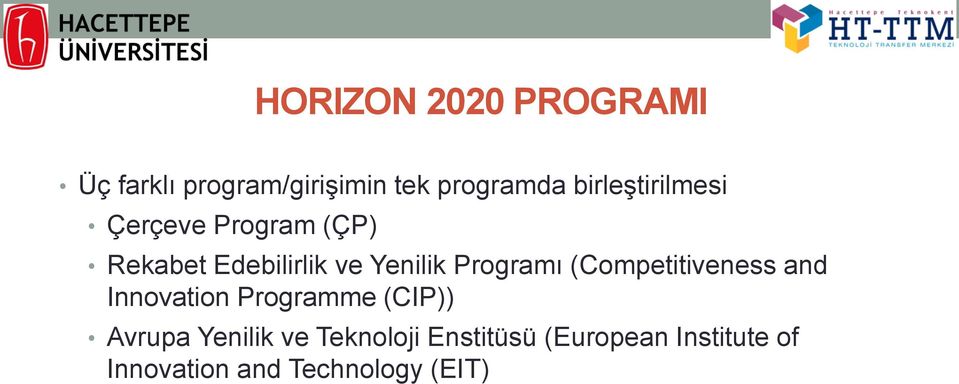 Programı (Competitiveness and Innovation Programme (CIP)) Avrupa