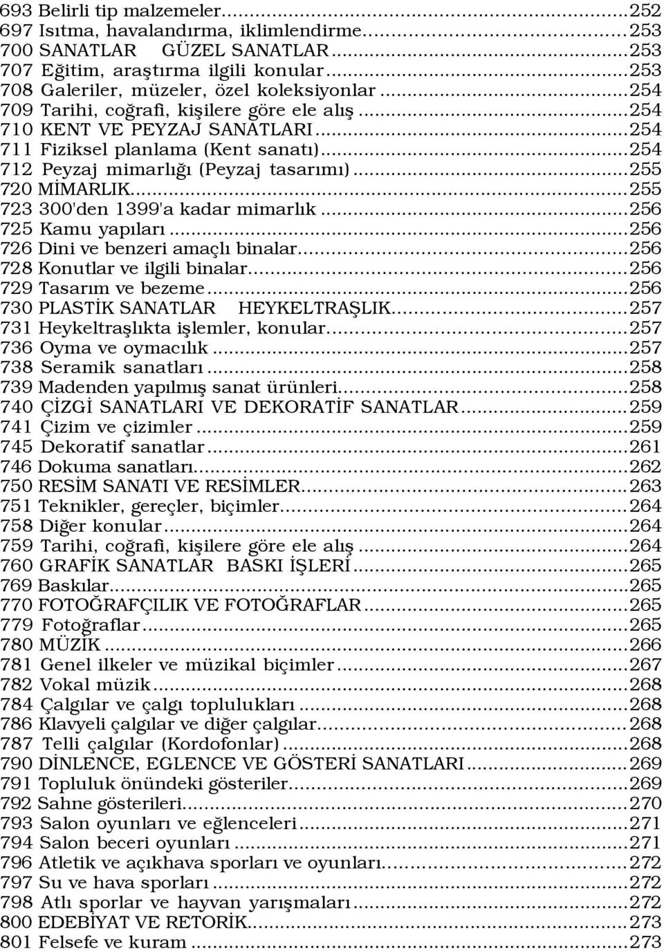 ..255 723 300'den 1399'a kadar mimarlýk...256 725 Kamu yapýlarý...256 726 Dini ve benzeri ama lý binalar...256 728 Konutlar ve ilgili binalar...256 729 TasarÝm ve bezeme.