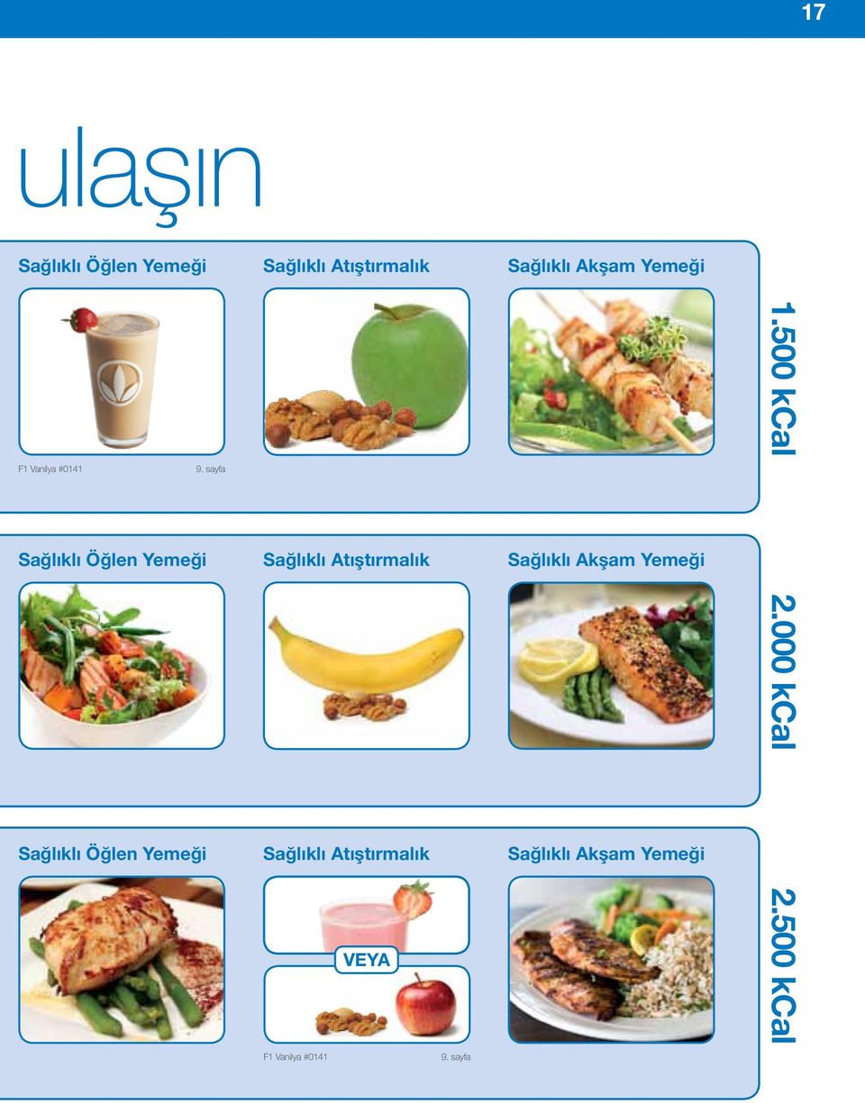 500 kcal Sağlıklı Öğlen Yemeği Sağlıklı Atıştırmalık Sağlıklı Akşam Yemeği