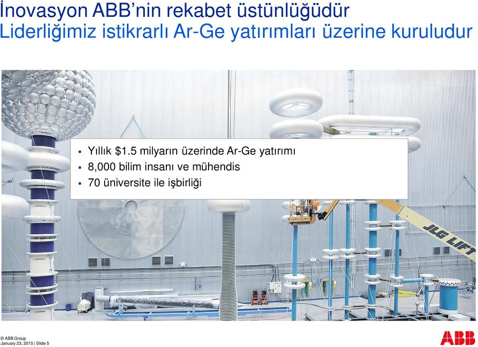 5 milyarın üzerinde Ar-Ge yatırımı 8,000 bilim insanı ve