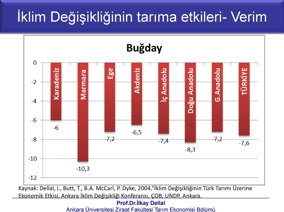 İklim Değişikliğinin Türk Tarımı Üzerine Ekonomik