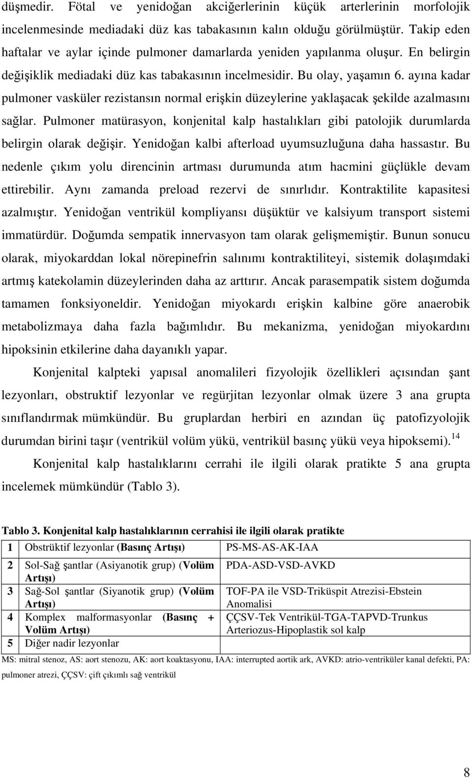 ayına kadar pulmoner vasküler rezistansın normal erişkin düzeylerine yaklaşacak şekilde azalmasını sağlar.