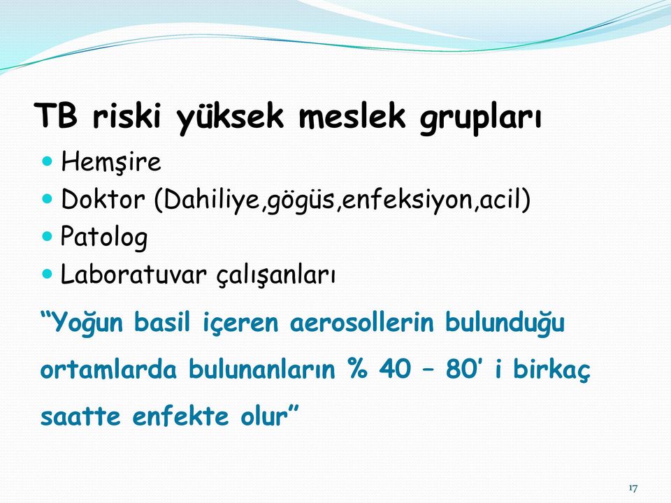 çalışanları Yoğun basil içeren aerosollerin bulunduğu