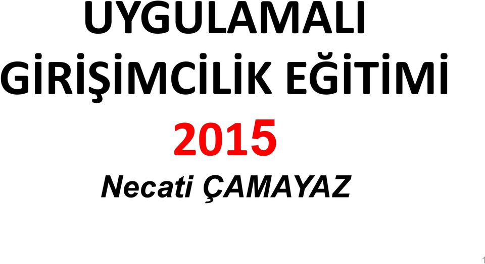 EĞİTİMİ 2015