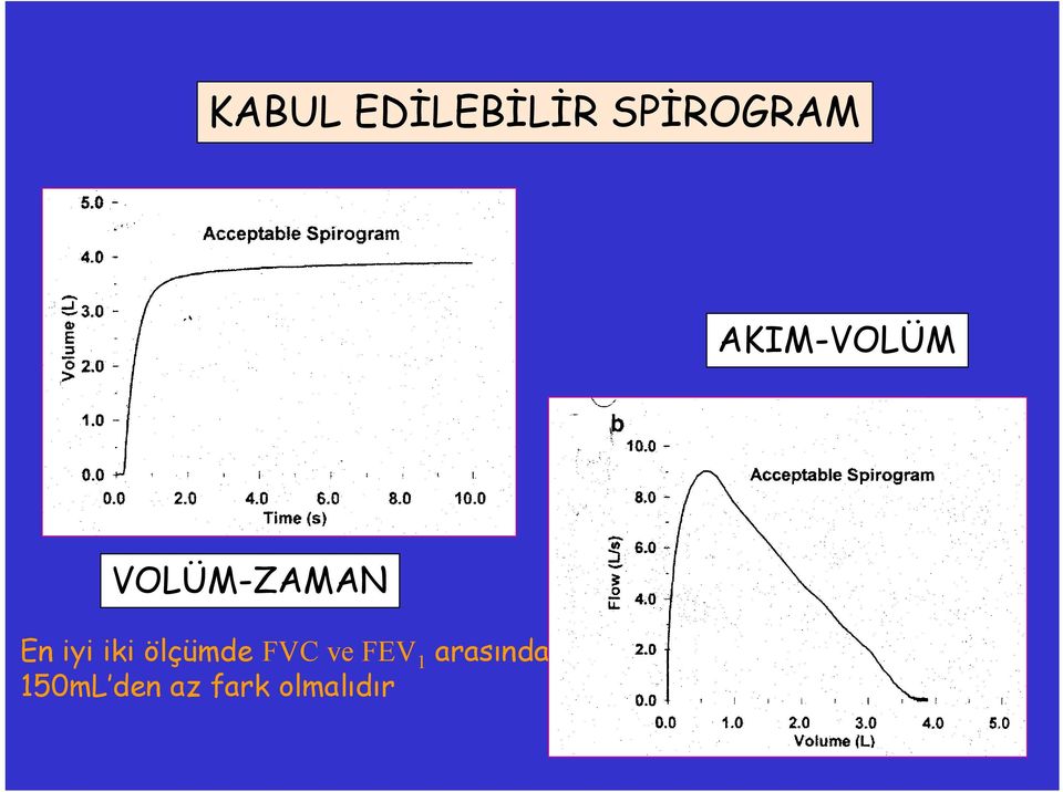 iki ölçümde FVC ve FEV 1