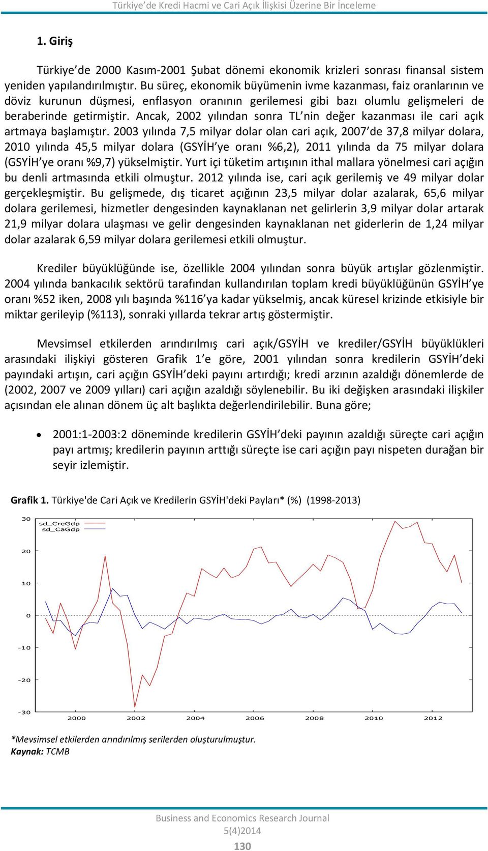 Ancak, 2002 yılından sonra TL nin değer kazanması ile cari açık artmaya başlamıştır.