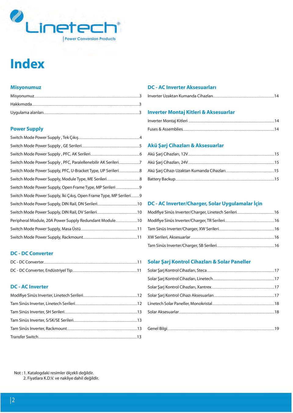 ..8 Switch Mode Power Supply, Module Type, ME Serileri...8 DC - AC Inverter Aksesuarları Inverter Uzaktan Kumanda Cihazları...14 Inverter Montaj Kitleri & Aksesuarlar Inverter Montaj Kitleri.