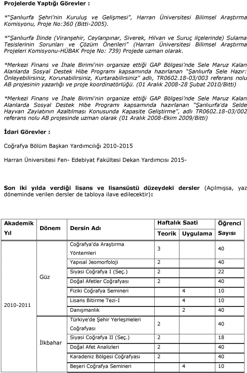 Proje No: 739) Projede uzman olarak.