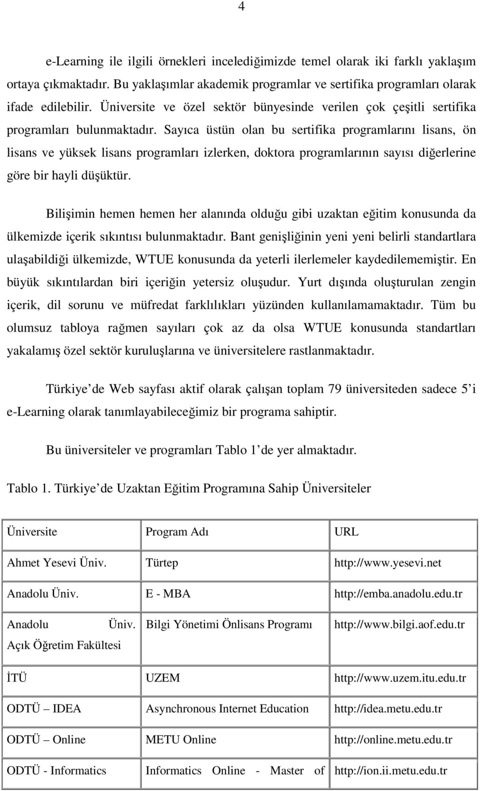 Sayıca üstün olan bu sertifika programlarını lisans, ön lisans ve yüksek lisans programları izlerken, doktora programlarının sayısı diğerlerine göre bir hayli düşüktür.