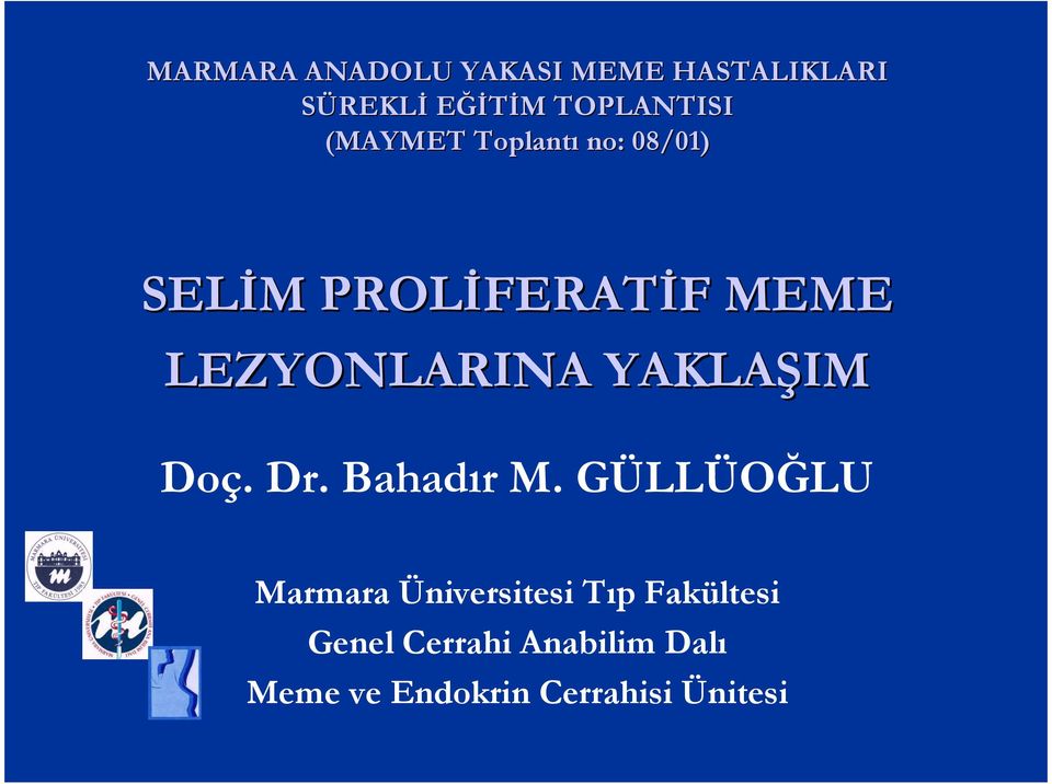 LEZYONLARINA YAKLAŞIM Doç. Dr. Bahadır M.